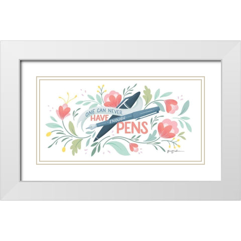 One Can Never I White Modern Wood Framed Art Print with Double Matting by Graham, Gia