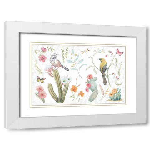 Desert Beauties I White Modern Wood Framed Art Print with Double Matting by Brissonnet, Daphne