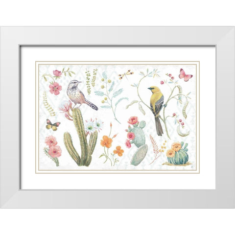 Desert Beauties I White Modern Wood Framed Art Print with Double Matting by Brissonnet, Daphne