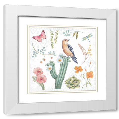 Desert Beauties II White Modern Wood Framed Art Print with Double Matting by Brissonnet, Daphne