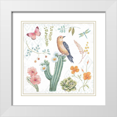 Desert Beauties II White Modern Wood Framed Art Print with Double Matting by Brissonnet, Daphne