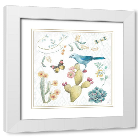 Desert Beauties III White Modern Wood Framed Art Print with Double Matting by Brissonnet, Daphne
