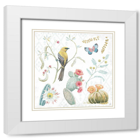 Desert Beauties IV White Modern Wood Framed Art Print with Double Matting by Brissonnet, Daphne