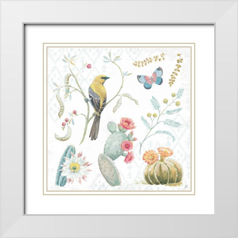 Desert Beauties IV White Modern Wood Framed Art Print with Double Matting by Brissonnet, Daphne
