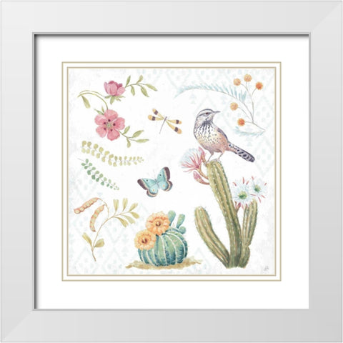 Desert Beauties V White Modern Wood Framed Art Print with Double Matting by Brissonnet, Daphne