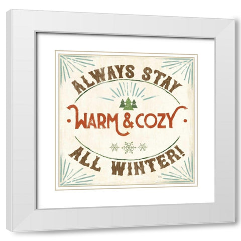 Holiday Likeness VII Wood White Modern Wood Framed Art Print with Double Matting by Charron, Veronique