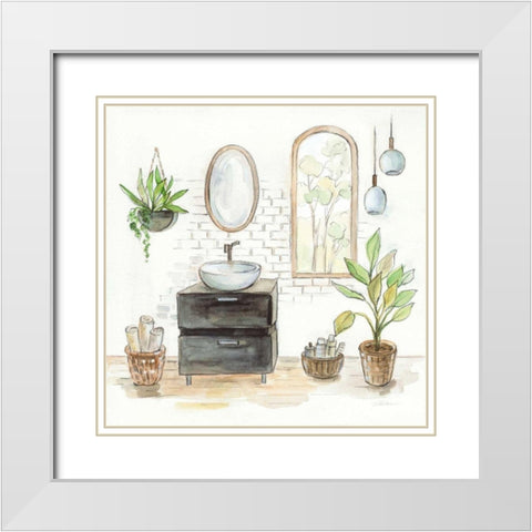 Black Sink White Modern Wood Framed Art Print with Double Matting by Vassileva, Silvia