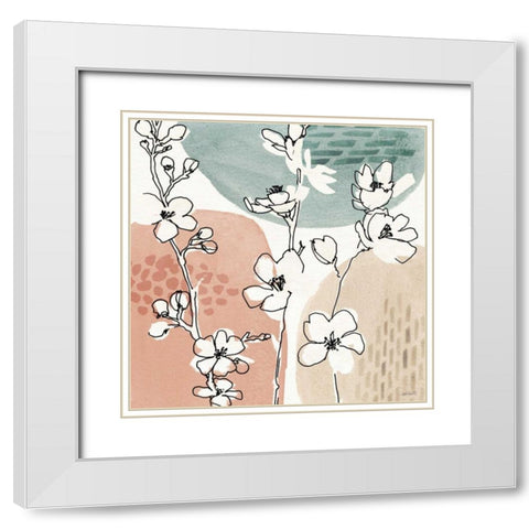 Soft Figures II White Modern Wood Framed Art Print with Double Matting by Tavoletti, Anne