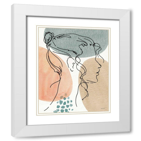 Soft Figures VI White Modern Wood Framed Art Print with Double Matting by Tavoletti, Anne