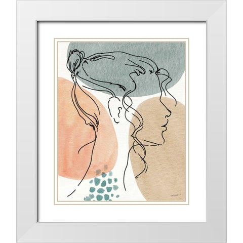 Soft Figures VI White Modern Wood Framed Art Print with Double Matting by Tavoletti, Anne