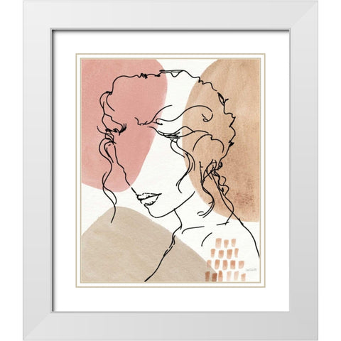 Soft Figures VII White Modern Wood Framed Art Print with Double Matting by Tavoletti, Anne