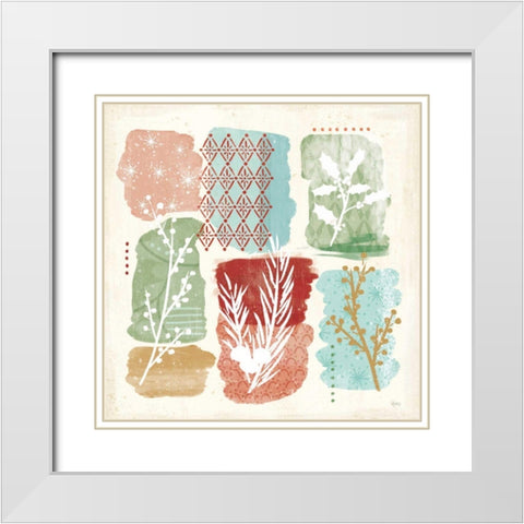 Holiday Flair VI White Modern Wood Framed Art Print with Double Matting by Charron, Veronique