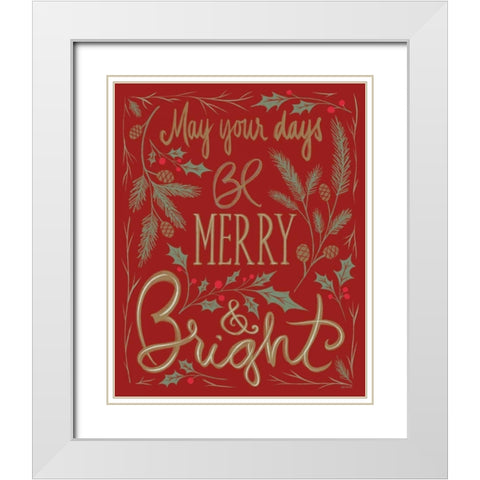 Wonderful Time III Red White Modern Wood Framed Art Print with Double Matting by Tavoletti, Anne