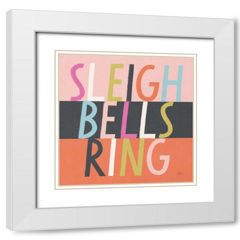 Bright Christmas Wishes II White Modern Wood Framed Art Print with Double Matting by Marshall, Laura