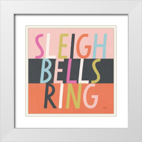 Bright Christmas Wishes II White Modern Wood Framed Art Print with Double Matting by Marshall, Laura