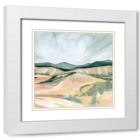 Vermillion Landscape II White Modern Wood Framed Art Print with Double Matting by Pete, Katrina