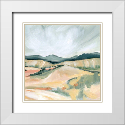 Vermillion Landscape II White Modern Wood Framed Art Print with Double Matting by Pete, Katrina