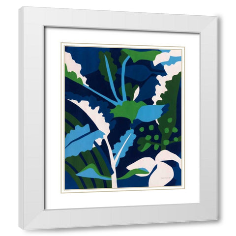 Kaleidoscope Kale White Modern Wood Framed Art Print with Double Matting by Gallagher, Megan