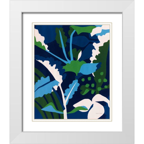 Kaleidoscope Kale White Modern Wood Framed Art Print with Double Matting by Gallagher, Megan
