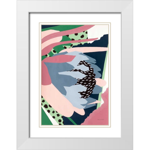 Protea Pizzaz White Modern Wood Framed Art Print with Double Matting by Gallagher, Megan