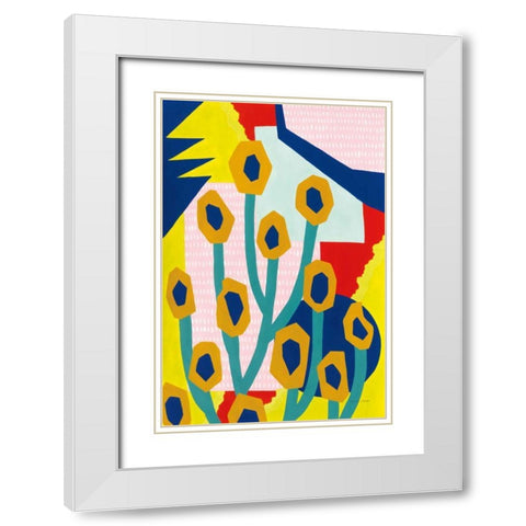 Growth Patterns White Modern Wood Framed Art Print with Double Matting by Gallagher, Megan