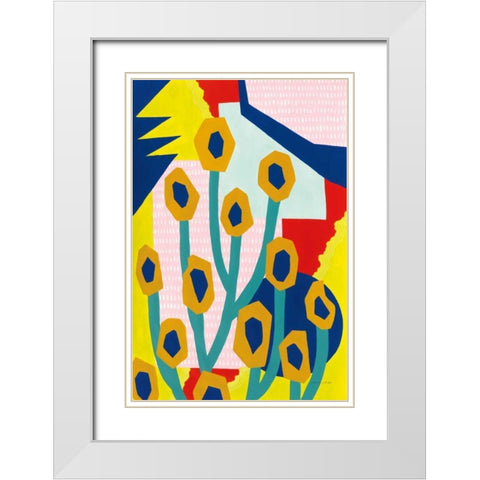 Growth Patterns White Modern Wood Framed Art Print with Double Matting by Gallagher, Megan