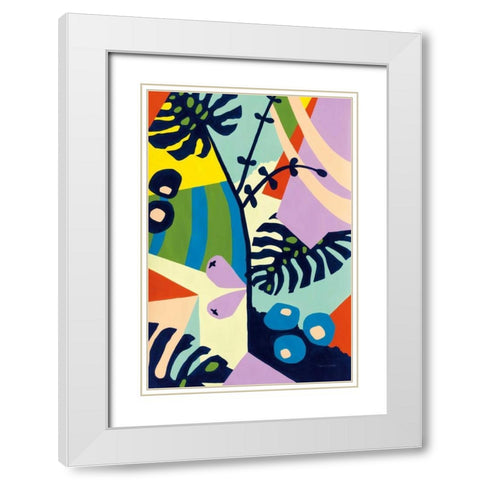 Monstera Deliciosa White Modern Wood Framed Art Print with Double Matting by Gallagher, Megan