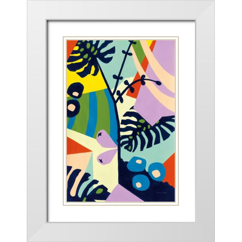 Monstera Deliciosa White Modern Wood Framed Art Print with Double Matting by Gallagher, Megan