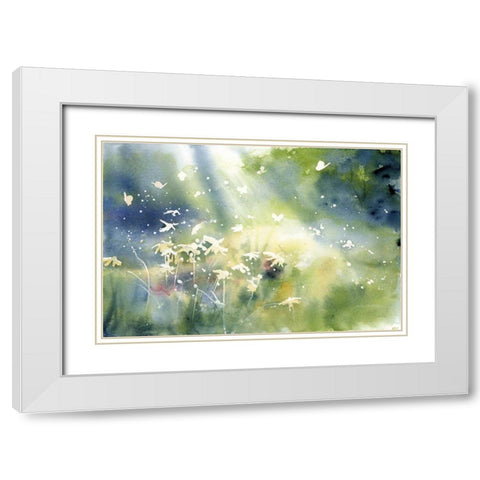 Landscape Light White Modern Wood Framed Art Print with Double Matting by Pete, Katrina