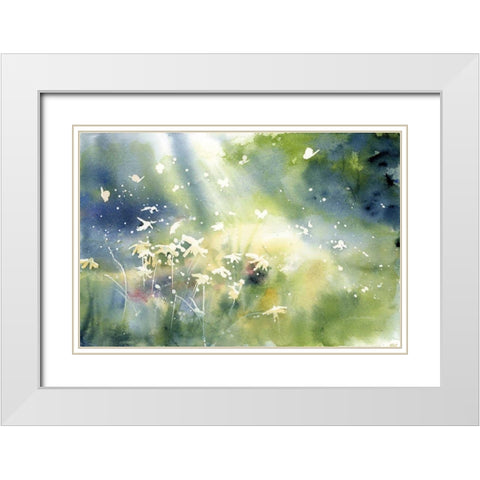 Landscape Light White Modern Wood Framed Art Print with Double Matting by Pete, Katrina