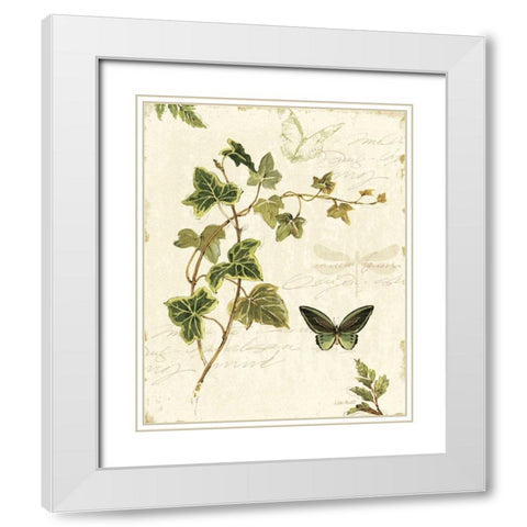 Ivies and Ferns IV White Modern Wood Framed Art Print with Double Matting by Audit, Lisa