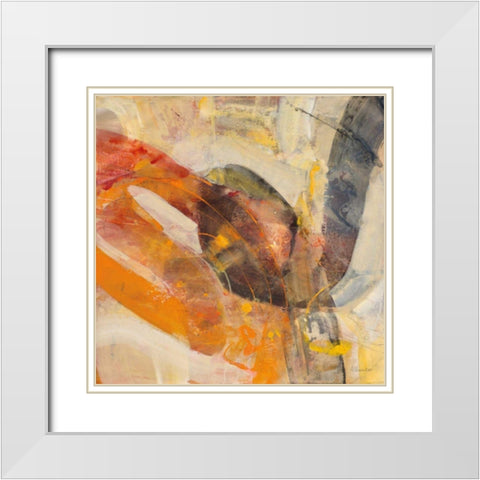 Boundless Energy II White Modern Wood Framed Art Print with Double Matting by Hristova, Albena