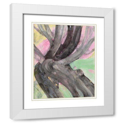 Branching Out I White Modern Wood Framed Art Print with Double Matting by Hristova, Albena
