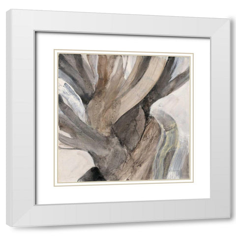 Driftwood I White Modern Wood Framed Art Print with Double Matting by Hristova, Albena