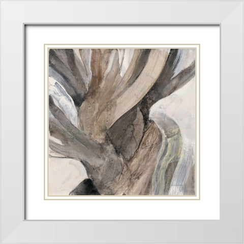 Driftwood I White Modern Wood Framed Art Print with Double Matting by Hristova, Albena