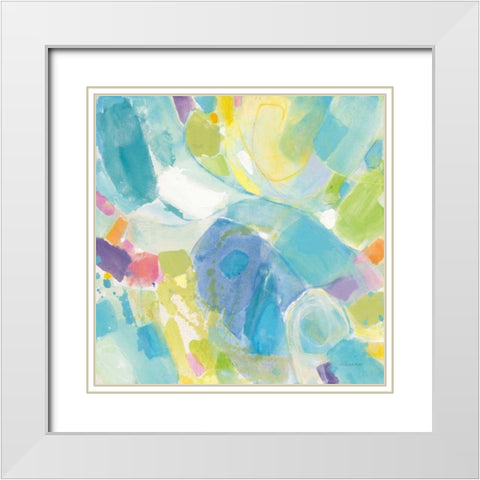 Crystal Morning White Modern Wood Framed Art Print with Double Matting by Hristova, Albena