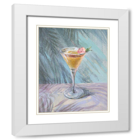 Happy Hour I White Modern Wood Framed Art Print with Double Matting by Nai, Danhui