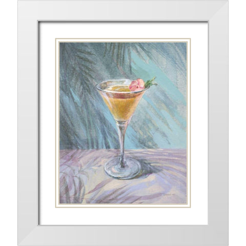 Happy Hour I White Modern Wood Framed Art Print with Double Matting by Nai, Danhui