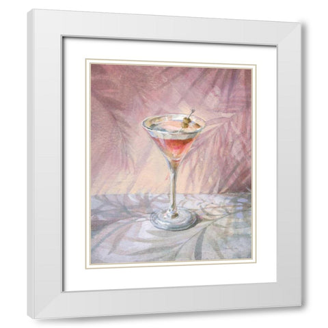 Happy Hour II White Modern Wood Framed Art Print with Double Matting by Nai, Danhui