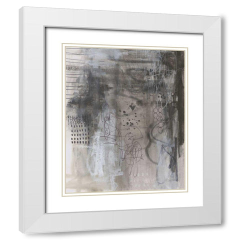 Gray Matter I White Modern Wood Framed Art Print with Double Matting by Prahl, Courtney