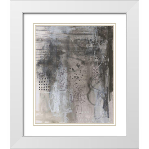 Gray Matter I White Modern Wood Framed Art Print with Double Matting by Prahl, Courtney