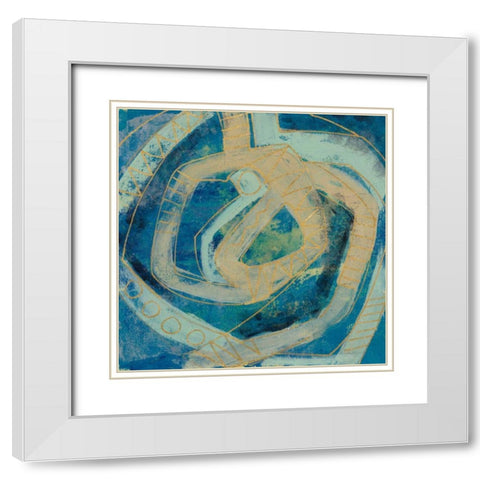Mid Modern Tile I White Modern Wood Framed Art Print with Double Matting by Vassileva, Silvia