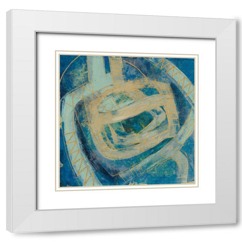 Mid Modern Tile II White Modern Wood Framed Art Print with Double Matting by Vassileva, Silvia