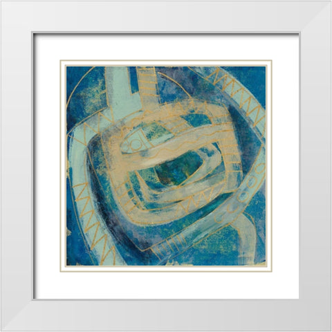Mid Modern Tile II White Modern Wood Framed Art Print with Double Matting by Vassileva, Silvia