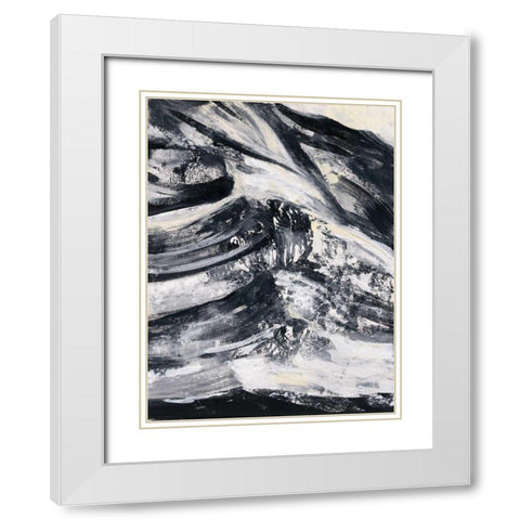 Graphic Canyon III White Modern Wood Framed Art Print with Double Matting by Vassileva, Silvia