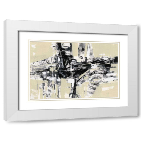 Graphic Fishermans Net White Modern Wood Framed Art Print with Double Matting by Vassileva, Silvia