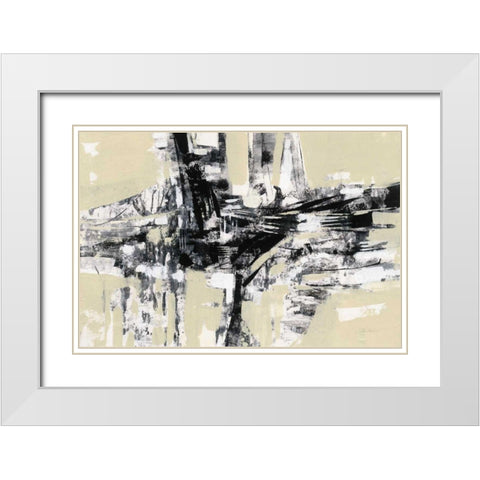 Graphic Fishermans Net White Modern Wood Framed Art Print with Double Matting by Vassileva, Silvia