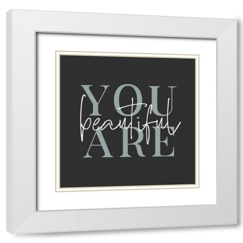 Daily Affirmations V White Modern Wood Framed Art Print with Double Matting by Wild Apple Portfolio