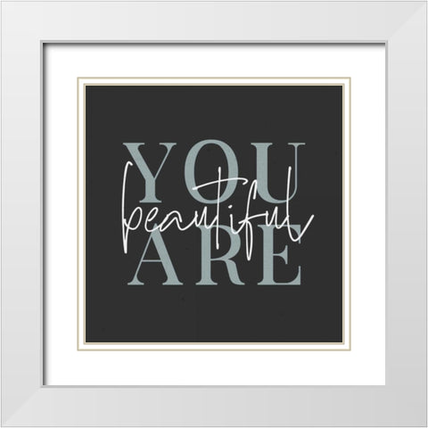 Daily Affirmations V White Modern Wood Framed Art Print with Double Matting by Wild Apple Portfolio