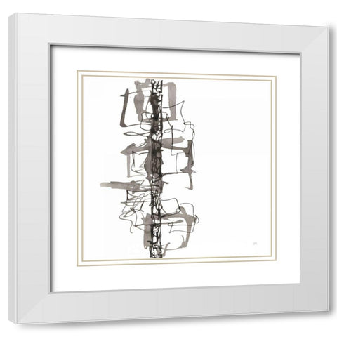 Rope Ladder I White Modern Wood Framed Art Print with Double Matting by Paschke, Chris